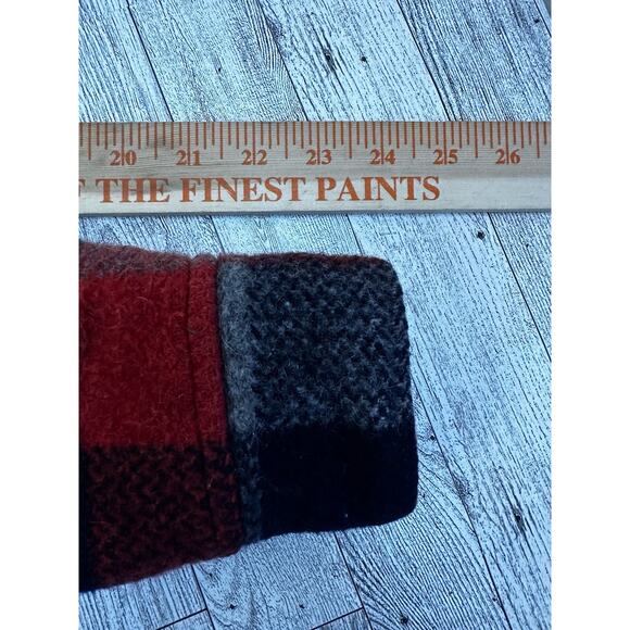 Vtg Melton Jacket Wintermaster Medium Wool Mackinaw Shacket Hunting Plaid Chore - Picture 6 of 8